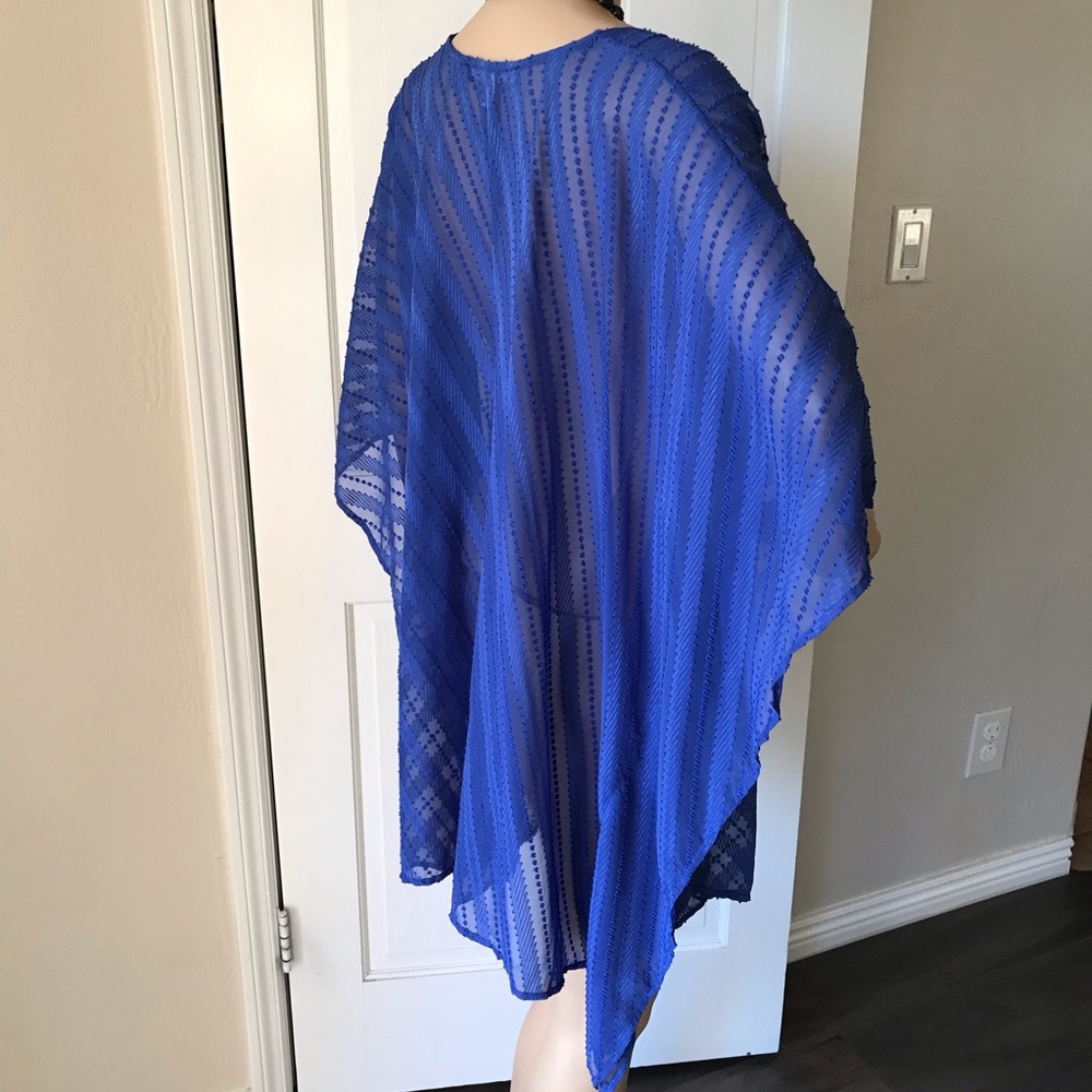 White House black market blue cape one size